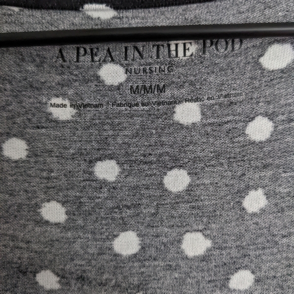 Nursing Friendly Polka Dot Maternity Dress - Picture 3 of 5